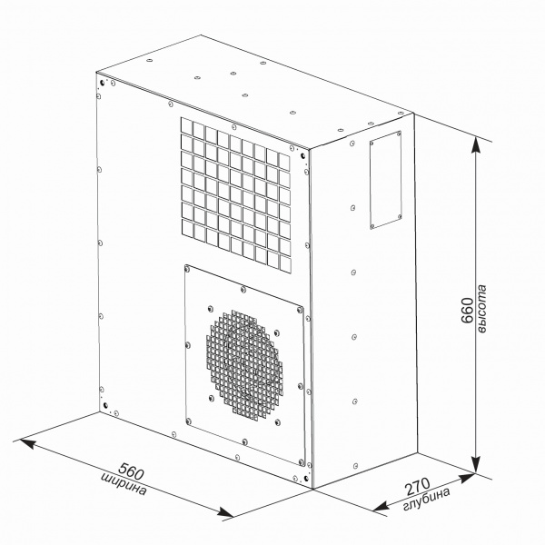 Кондиционер для уличного климатического шкафа UNISPLIT MHW-210S(1)WK (серия К)